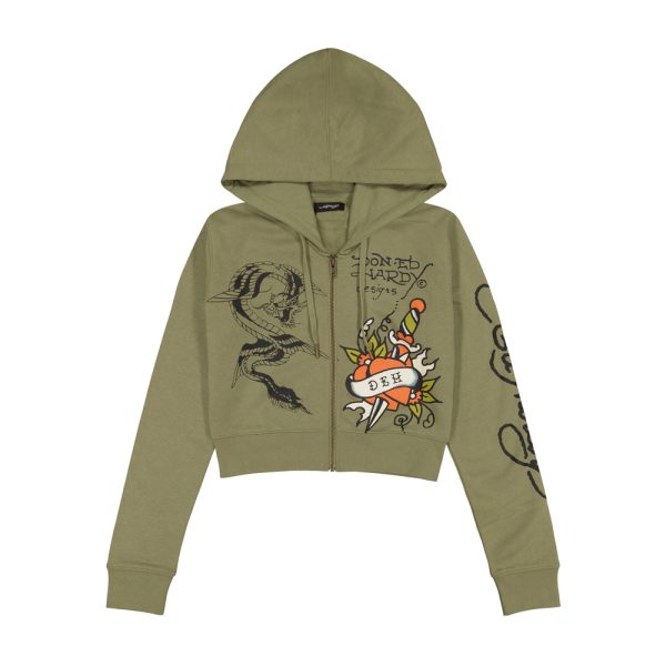 Dragon Dagger Zip Front Hoodie