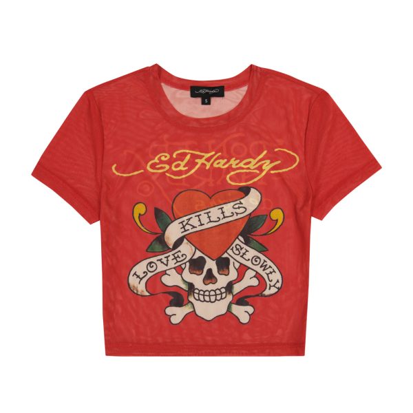 Mesh LKS Skull Baby Tee