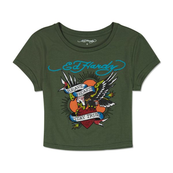 Rhinestone Brave Eagle Baby Tee